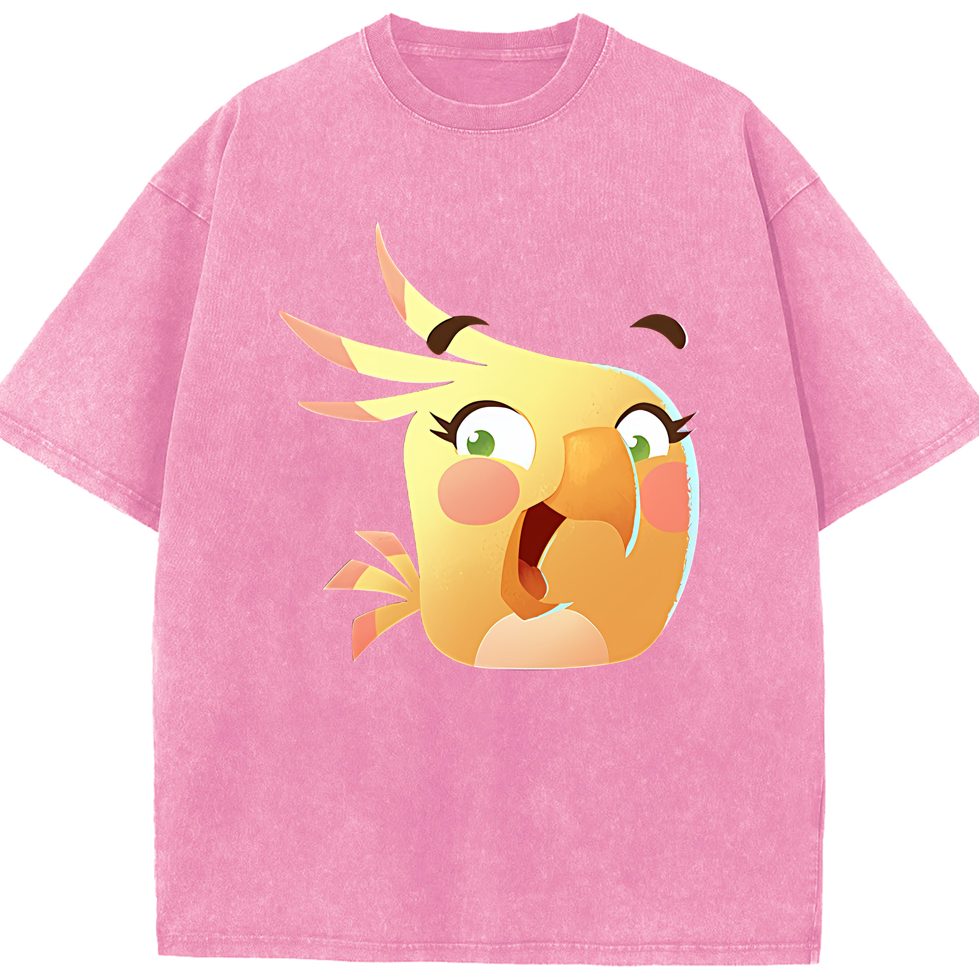 （画像用） Angry Birds アングリーバード 綿100% ヴィンテージ風 半袖Tシャツ（フロントプリント）